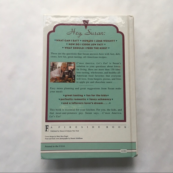 C’mon America Let’s Eat! Cookbook Low-fat Susan Powter Hardcover 1996 Vintage - Picture 2 of 8